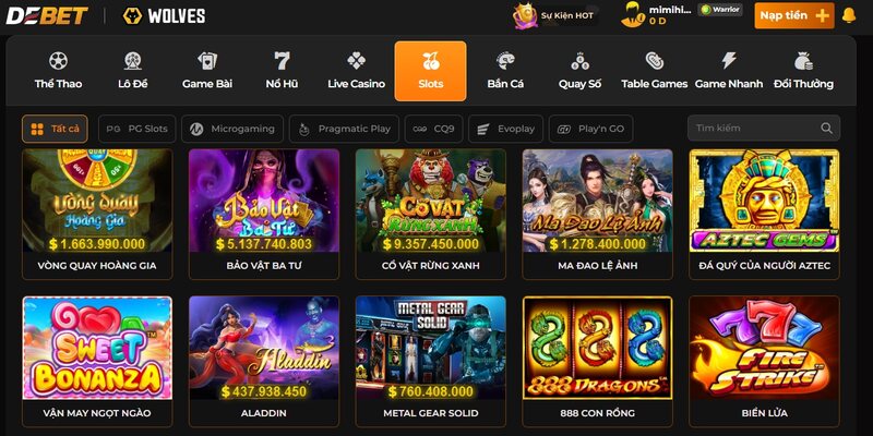 Đăng ký debet: Slot game siêu đỉnh với hơn 1000 game