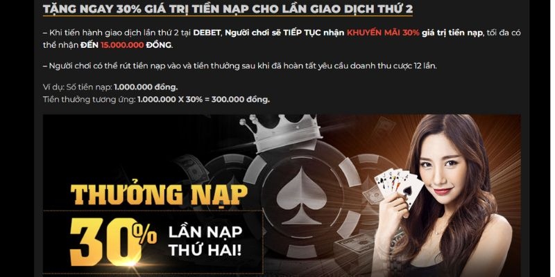 Khuyến Mãi Debet Hoàn Trả Không Giới Hạn